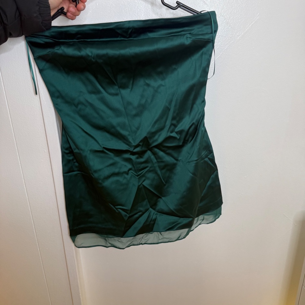 Abercrombie & Fitch Emerald Green Strapless Mini Dress - Picture 2 of 4